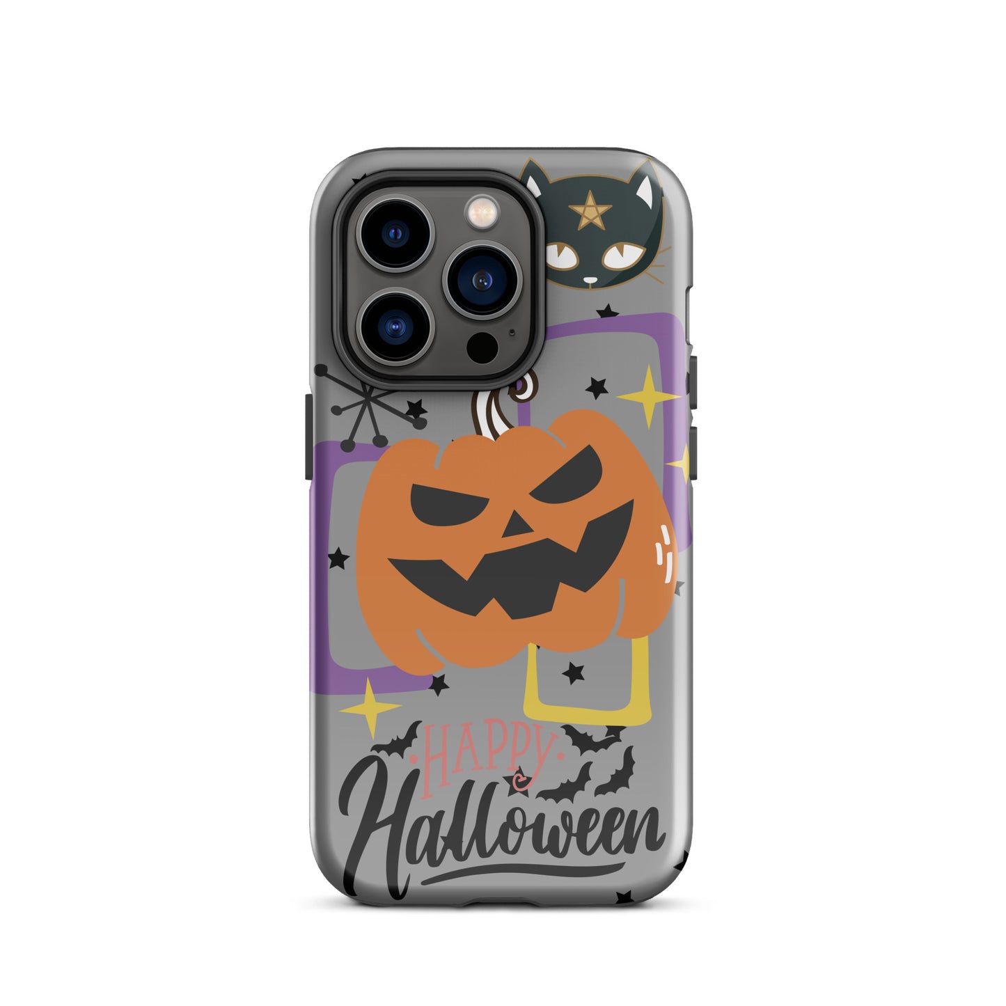 Grey Pumpkin Halloween tough iPhone case