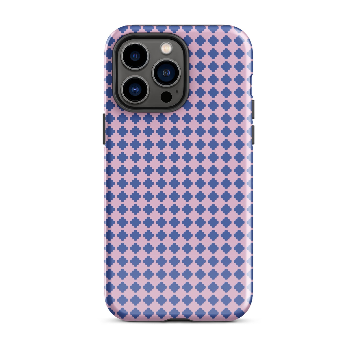 Purple and Pink Houndstooth iPhone case