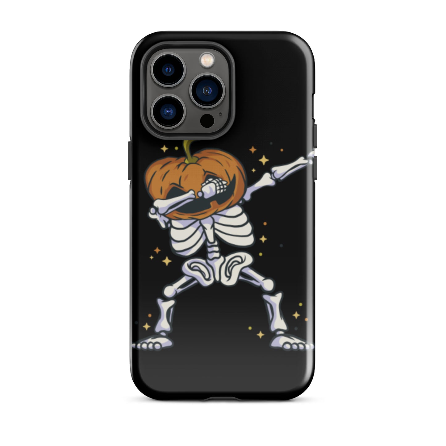 Pumpkin Skeleton Dab tough iPhone case