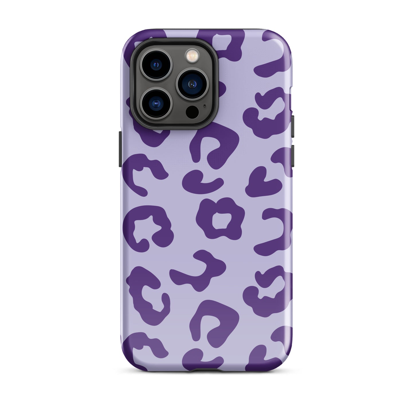 Double Purple Leopard Print tough iPhone case