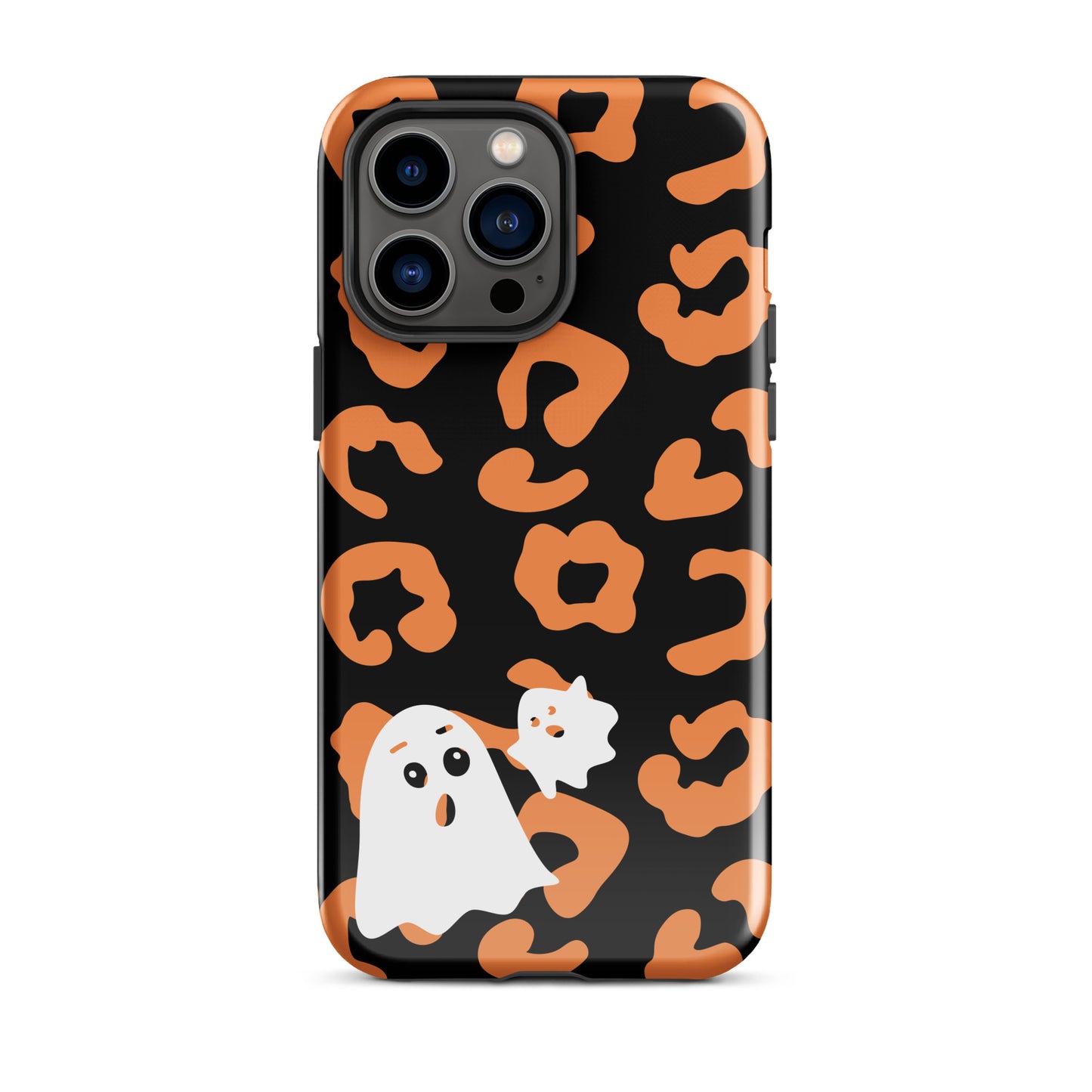 Halloween leopard ghost tough iPhone case