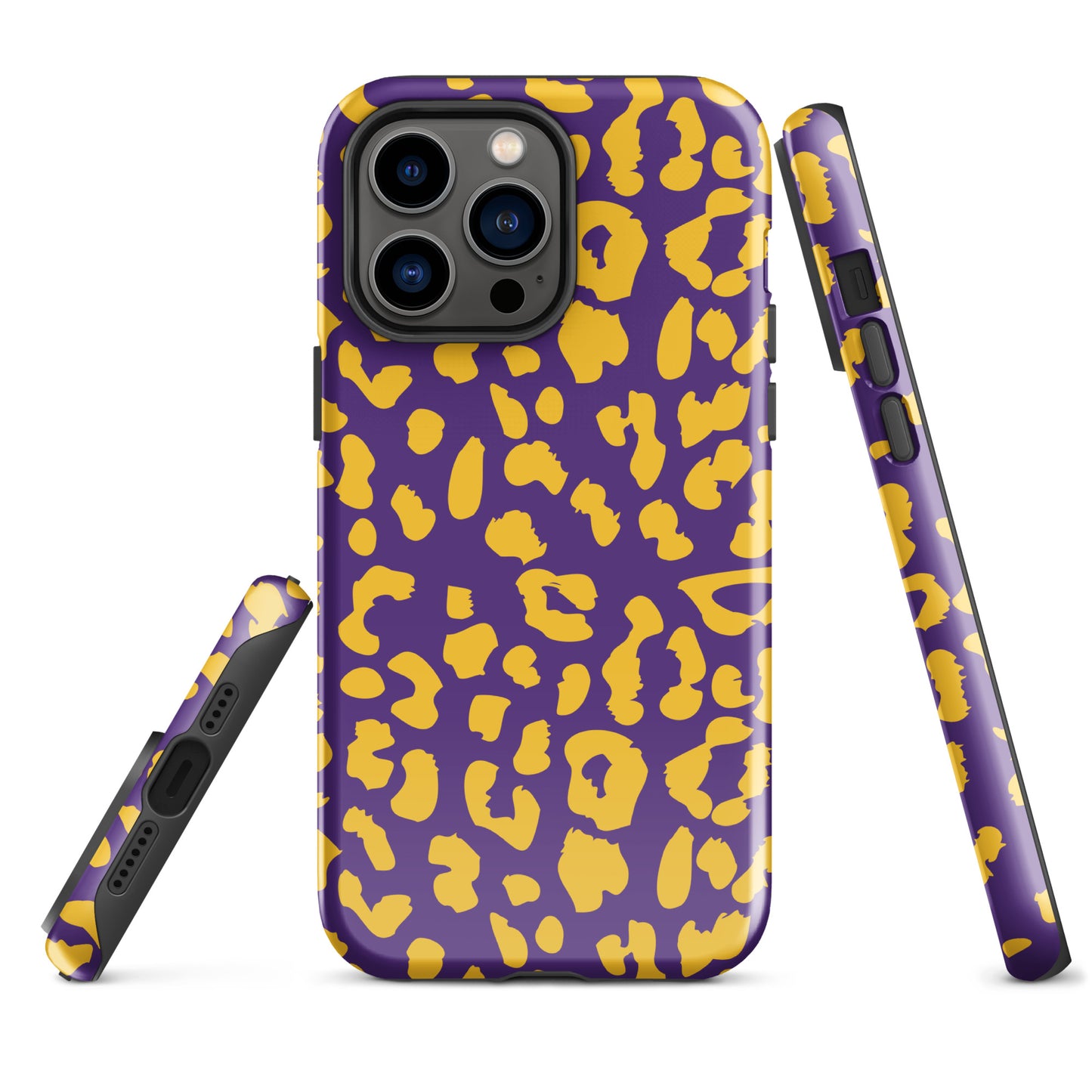 Dark Purple and Gold Leopard Spots