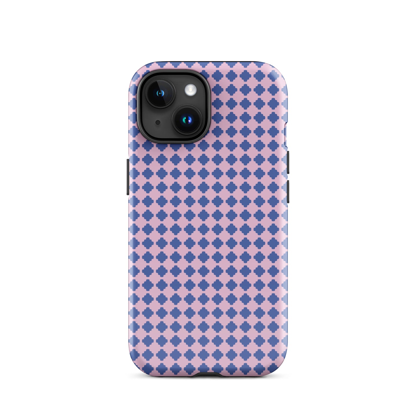 Purple and Pink Houndstooth iPhone case