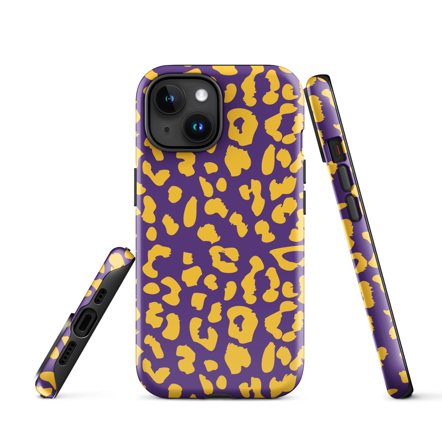 Dark Purple and Gold Leopard Spots