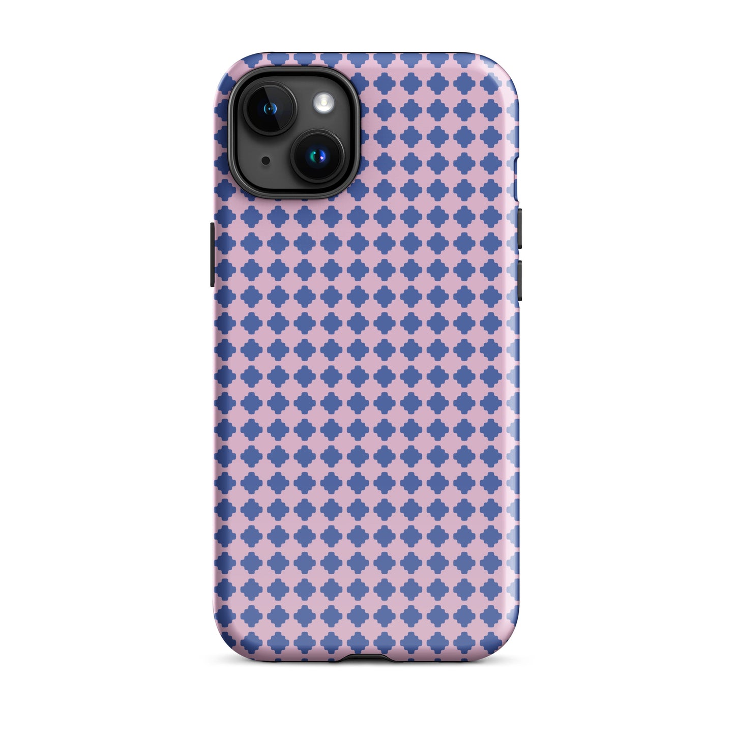 Purple and Pink Houndstooth iPhone case