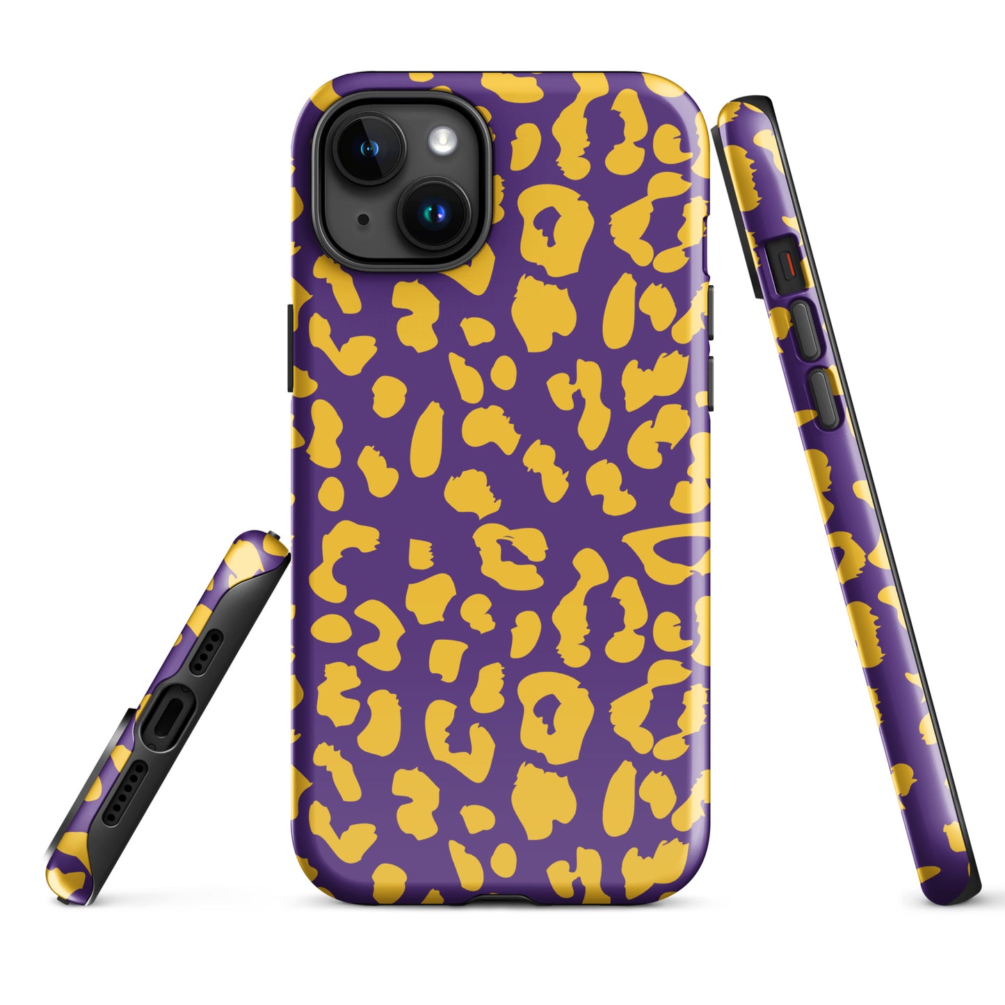 Dark Purple and Gold Leopard Spots