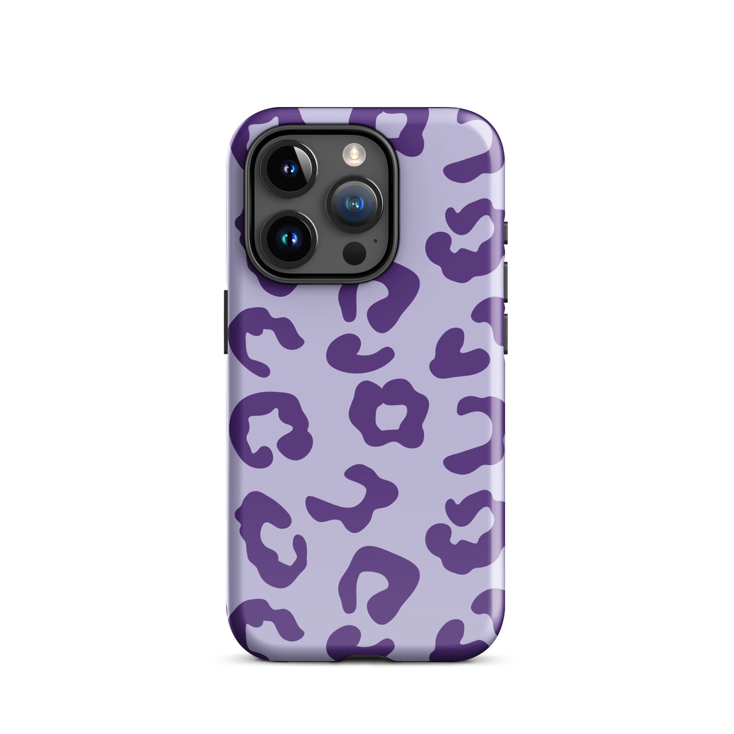 Double Purple Leopard Print tough iPhone case