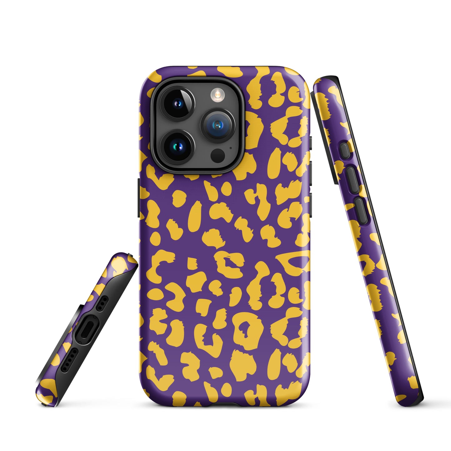 Dark Purple and Gold Leopard Spots