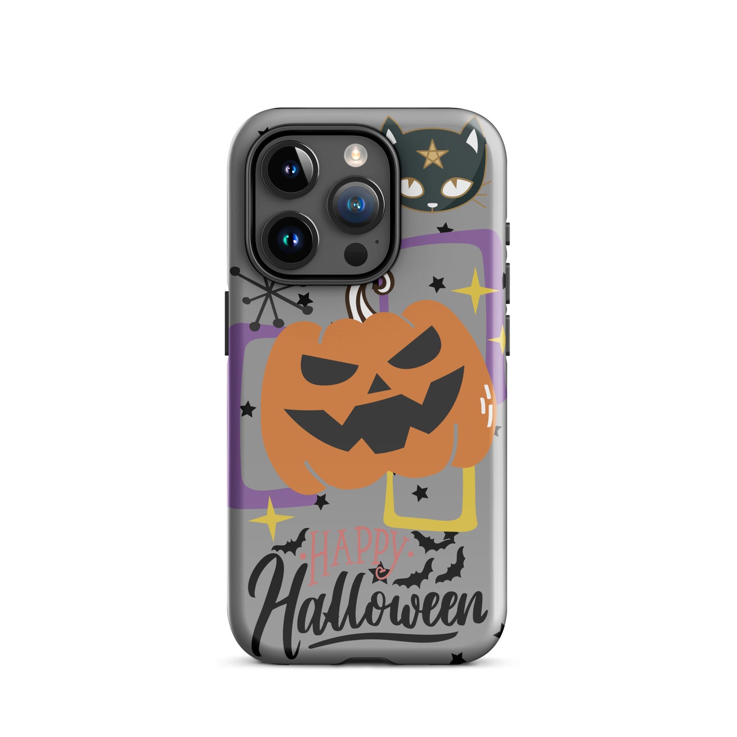 Grey Pumpkin Halloween tough iPhone case