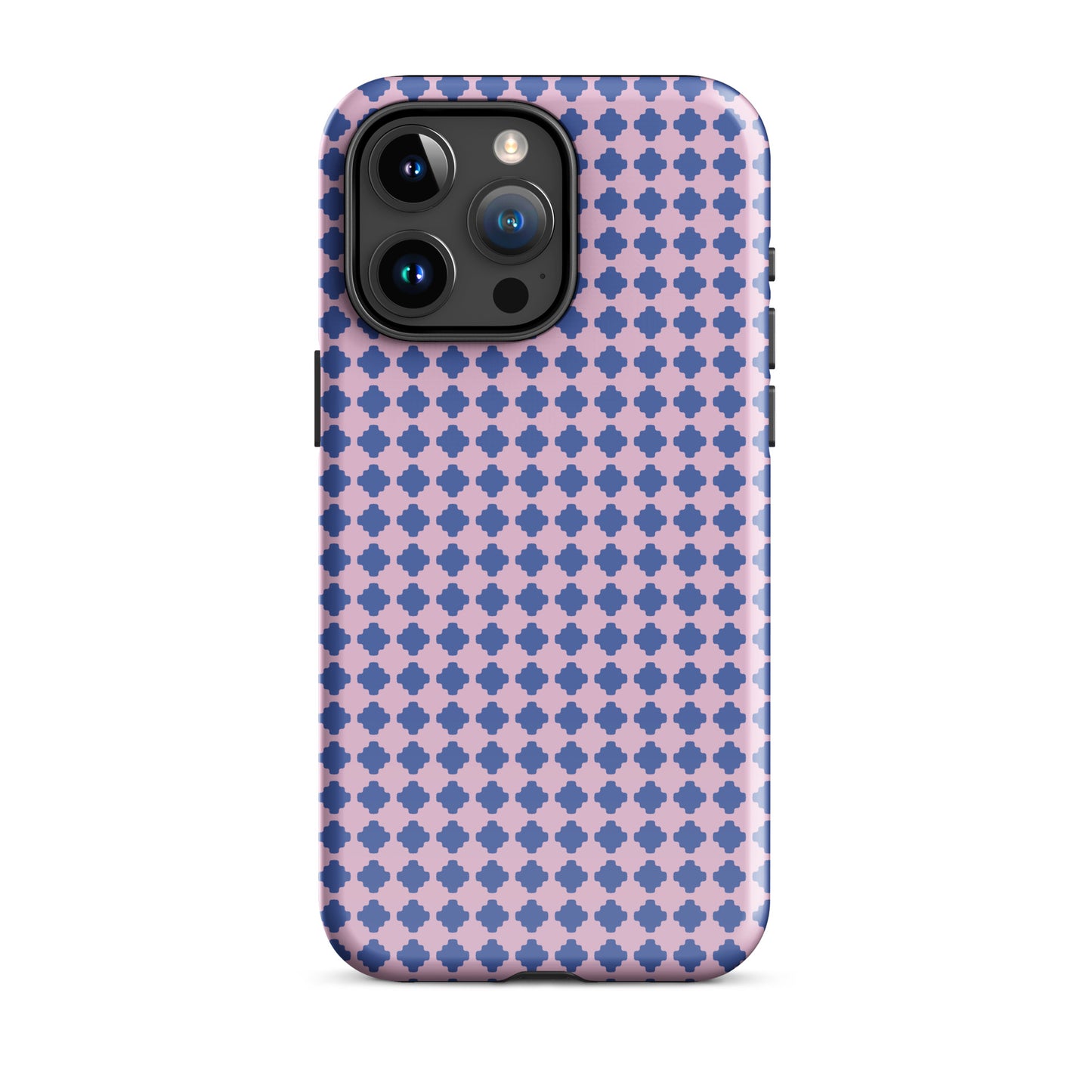 Purple and Pink Houndstooth iPhone case