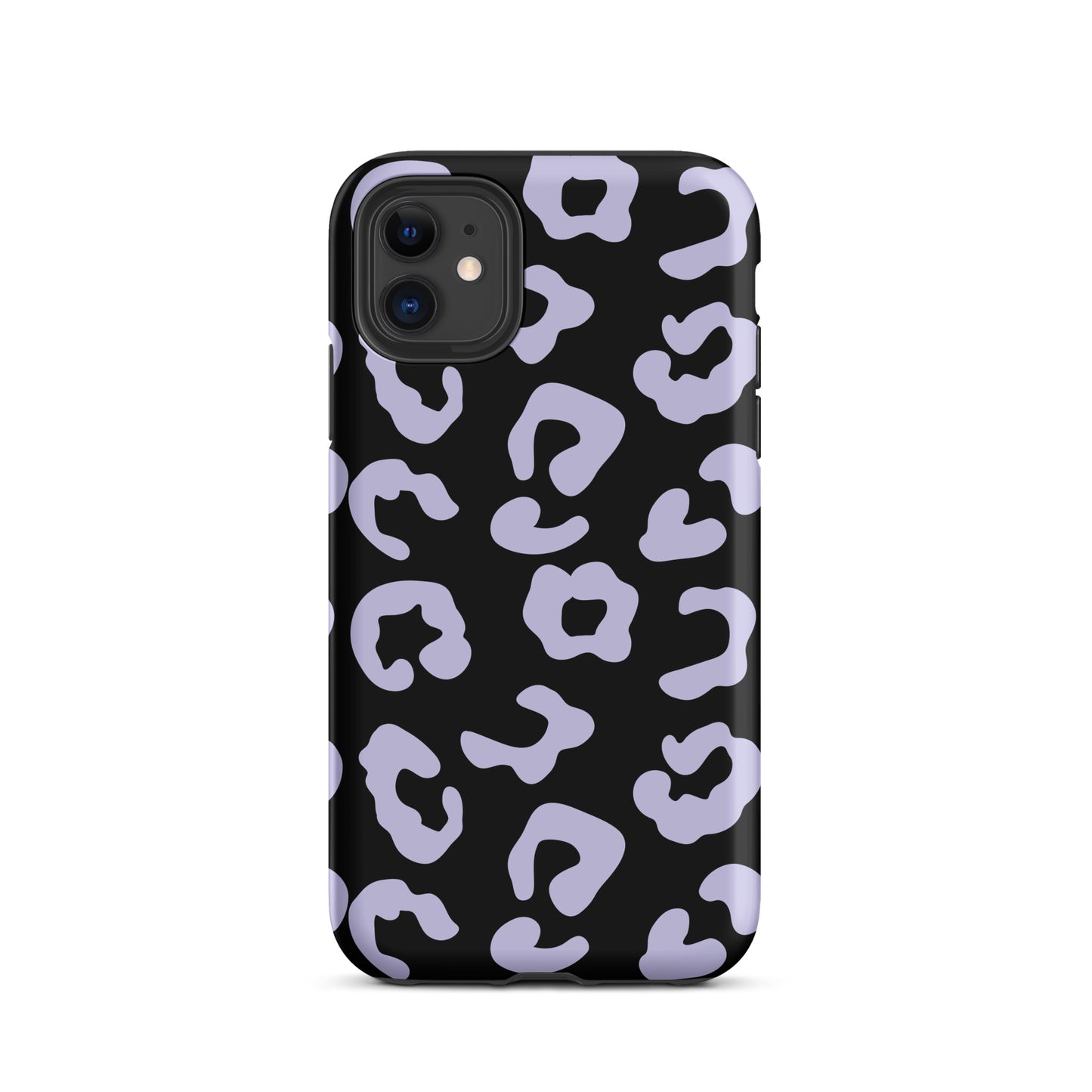 Black and Amethyst Leopard phone case