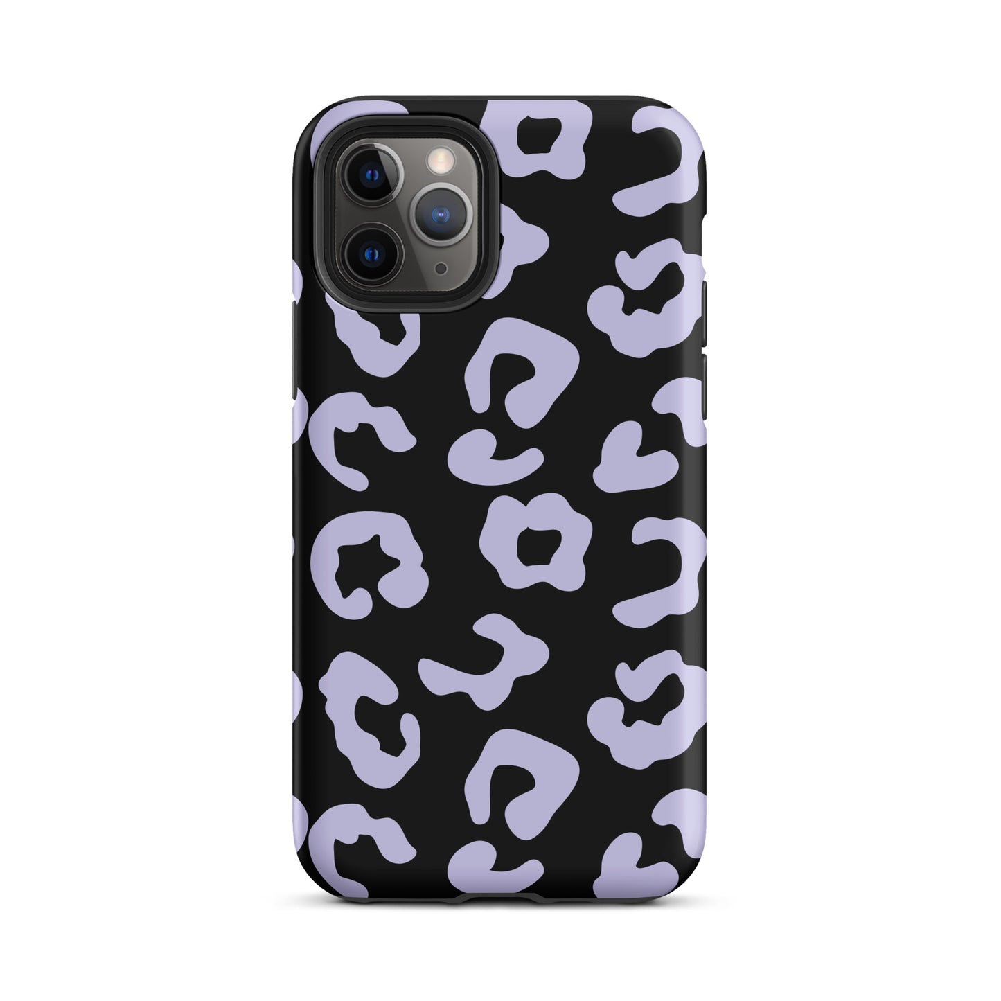 Black and Amethyst Leopard phone case