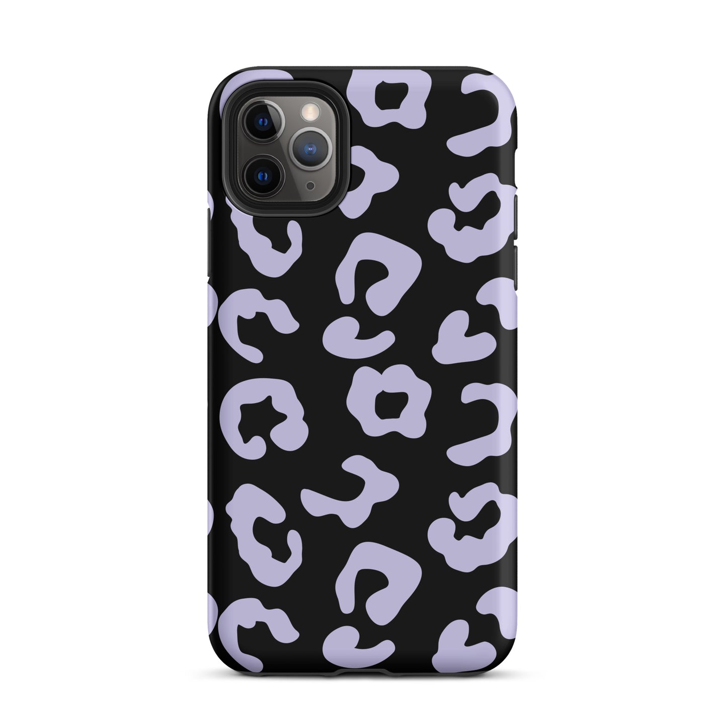 Black and Amethyst Leopard phone case