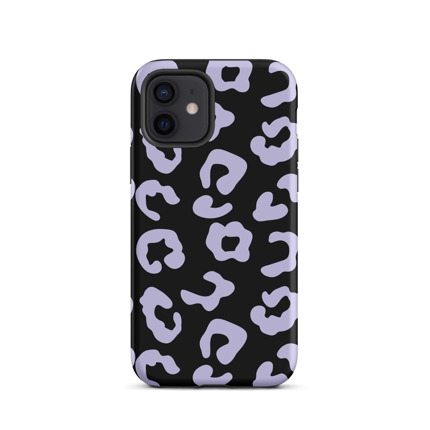 Black and Amethyst Leopard phone case