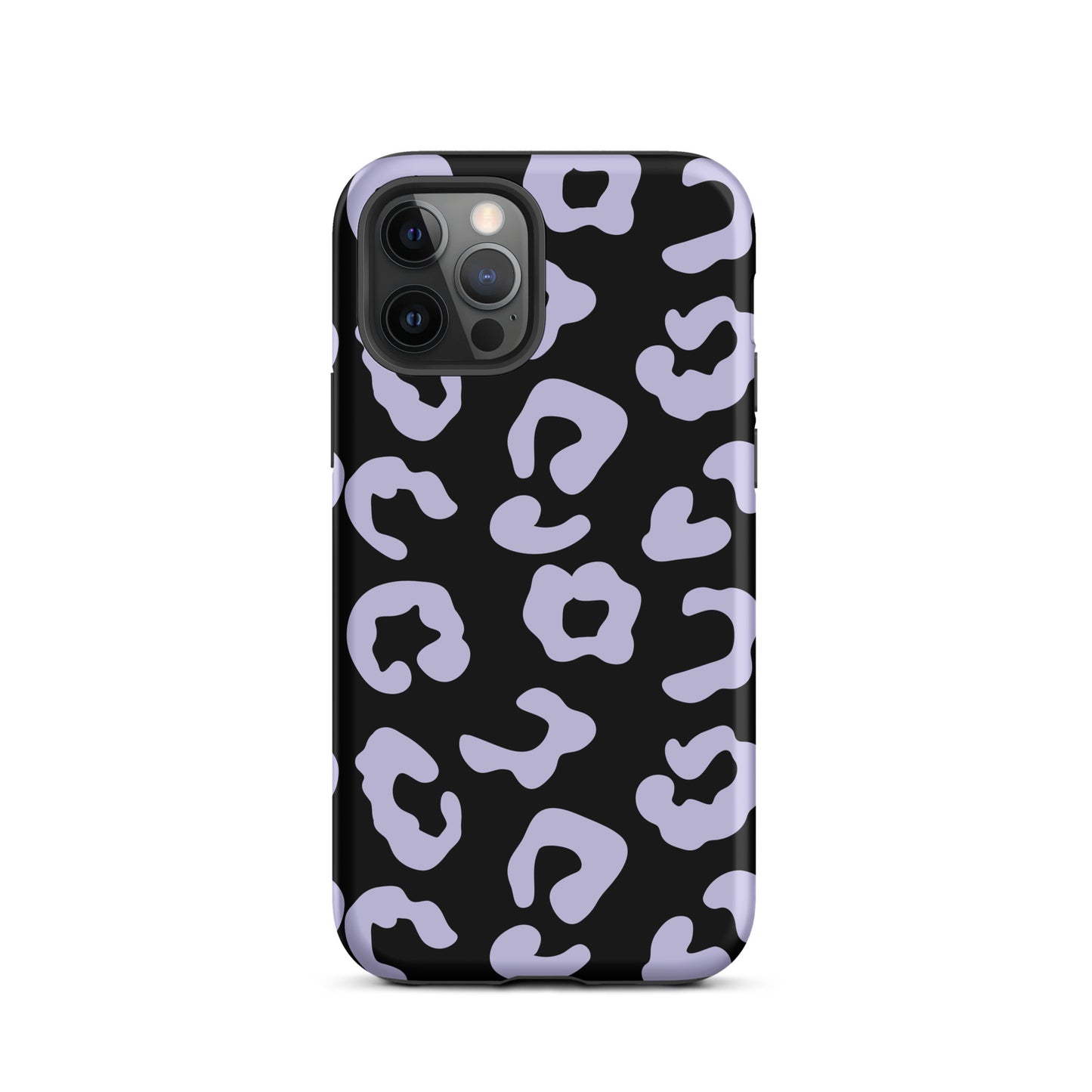 Black and Amethyst Leopard phone case