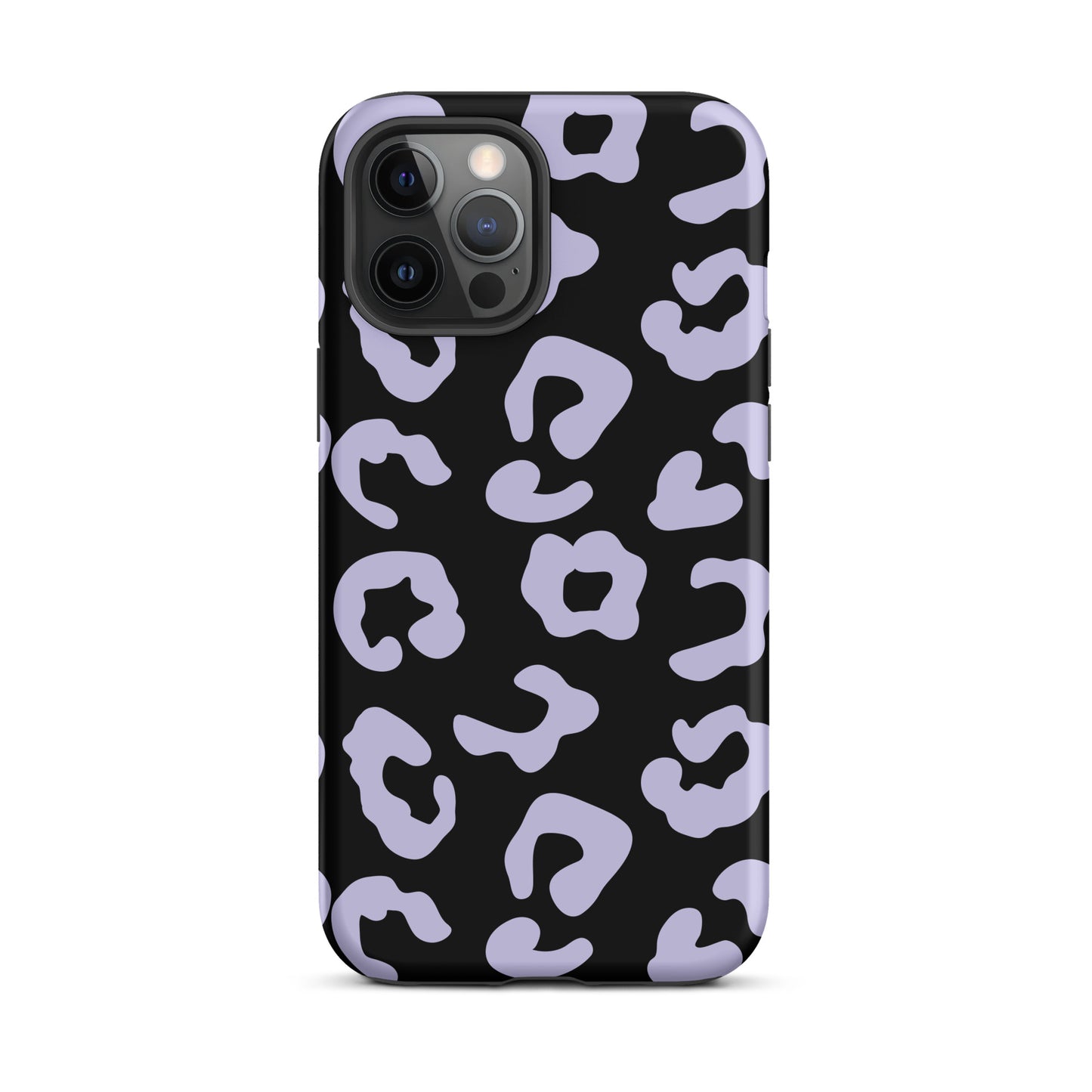 Black and Amethyst Leopard phone case