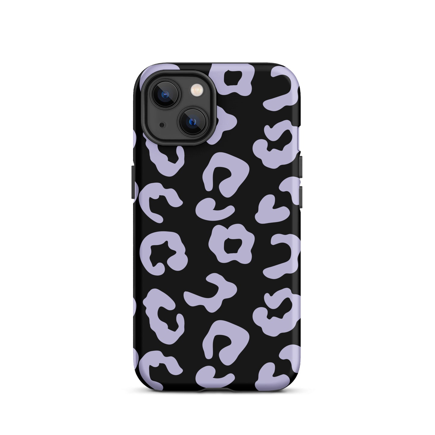 Black and Amethyst Leopard phone case