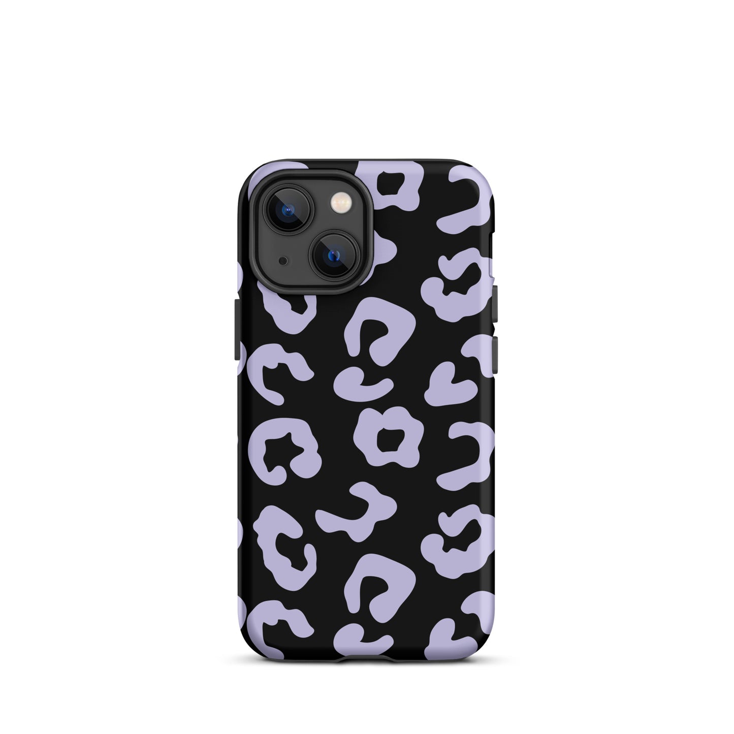 Black and Amethyst Leopard phone case