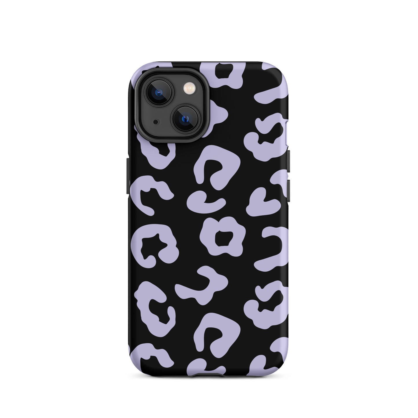 Black and Amethyst Leopard phone case