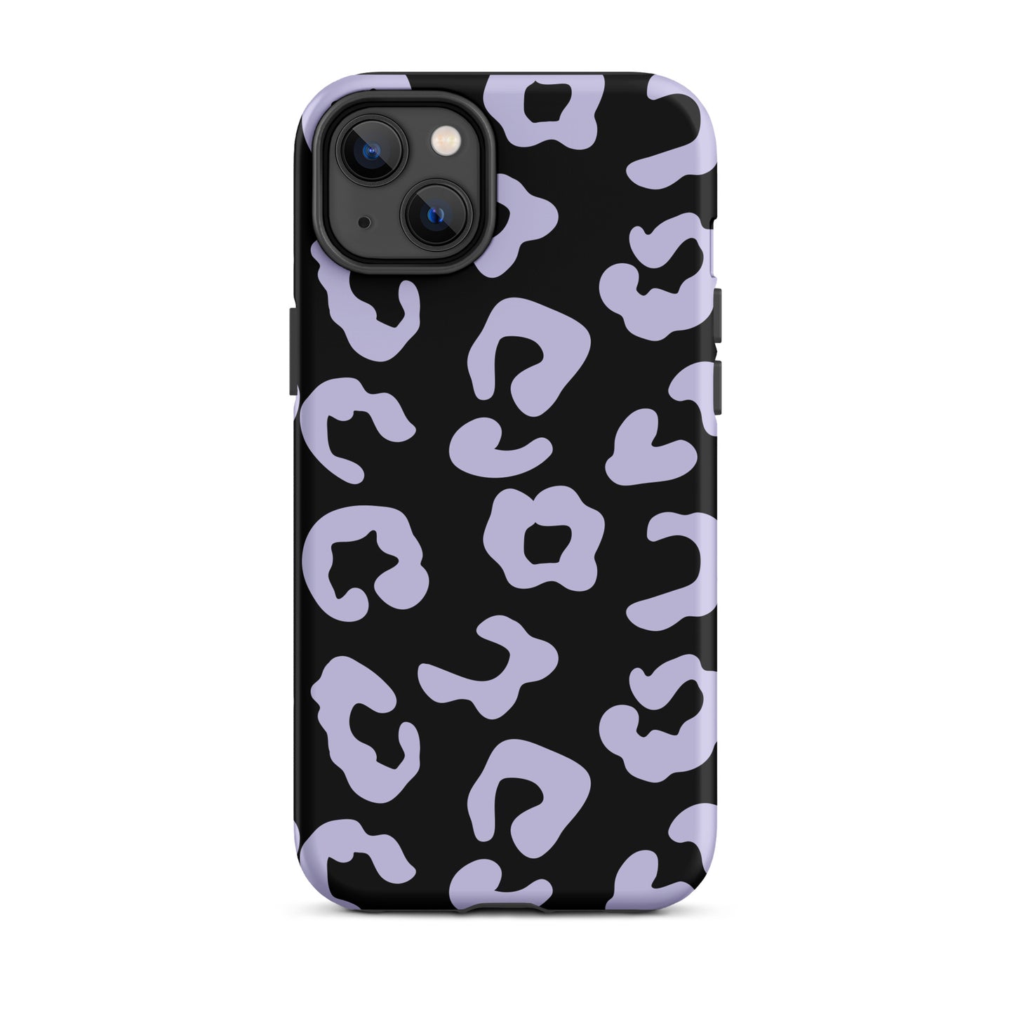 Black and Amethyst Leopard phone case