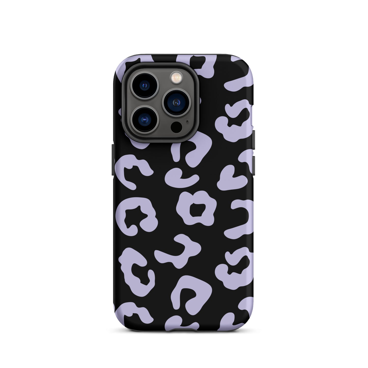 Black and Amethyst Leopard phone case