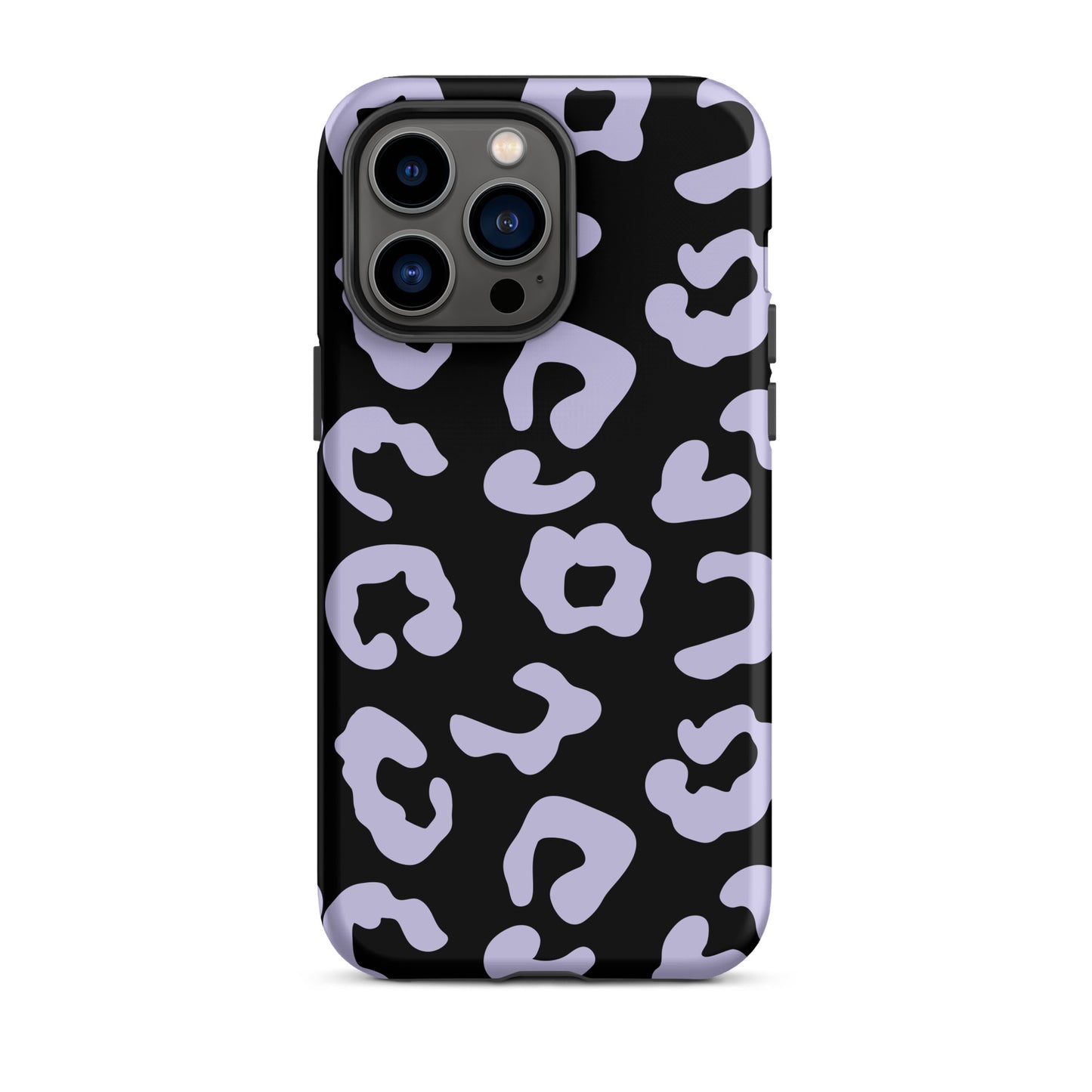 Black and Amethyst Leopard phone case