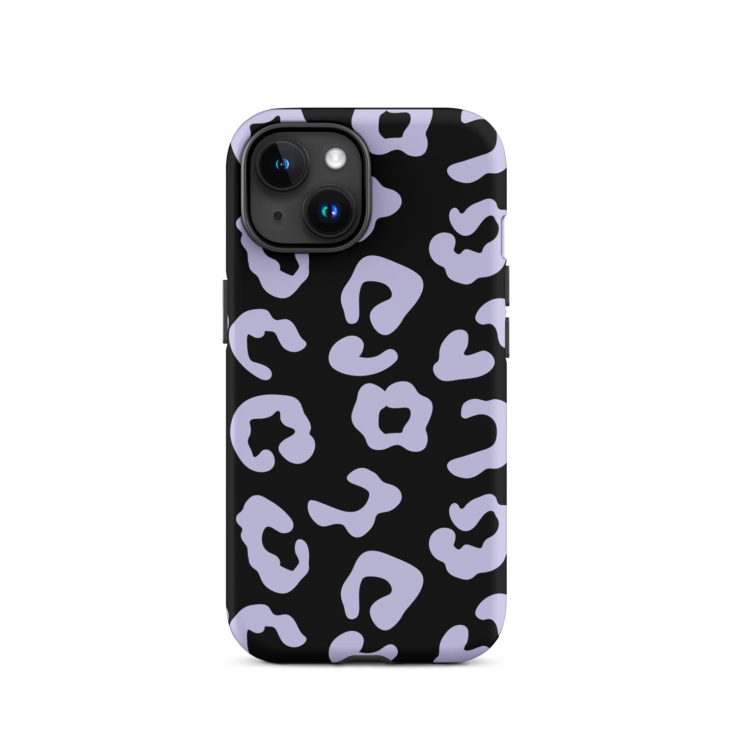 Black and Amethyst Leopard phone case