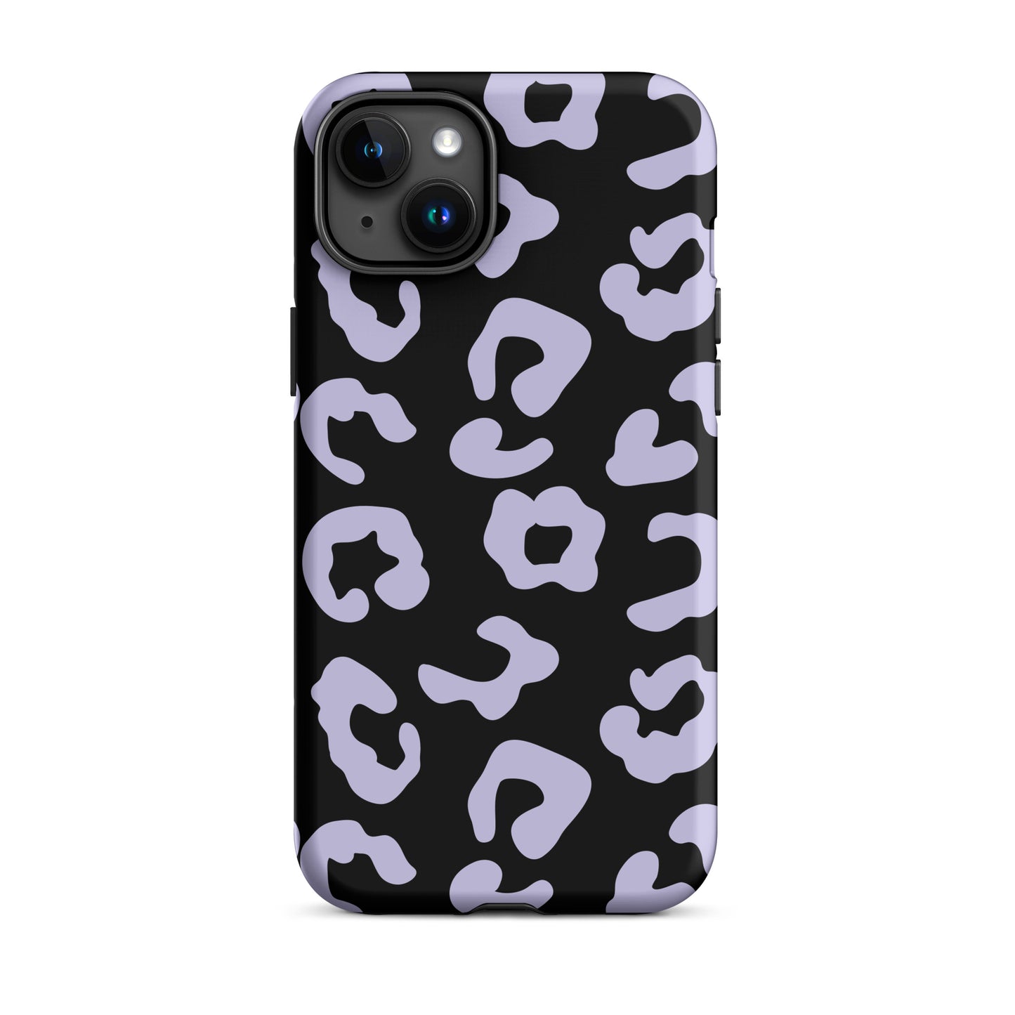 Black and Amethyst Leopard phone case