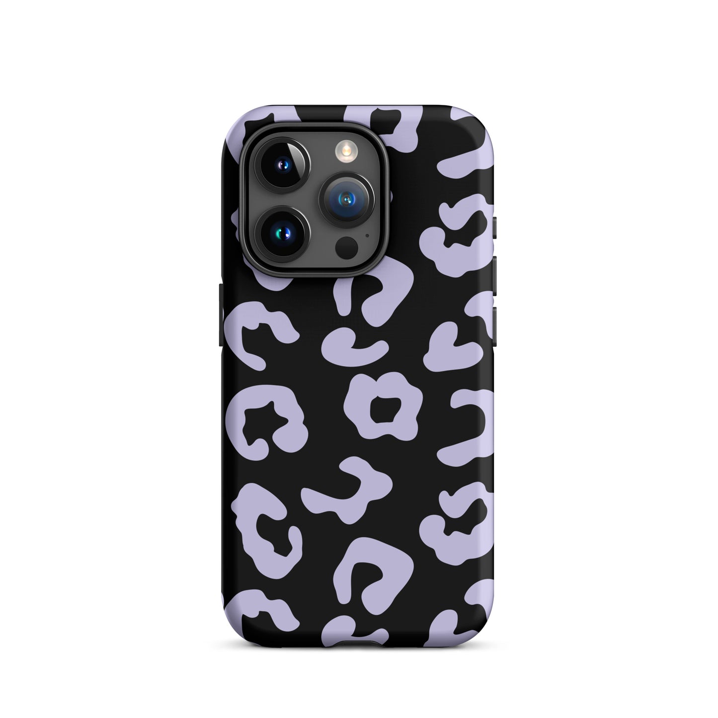 Black and Amethyst Leopard phone case