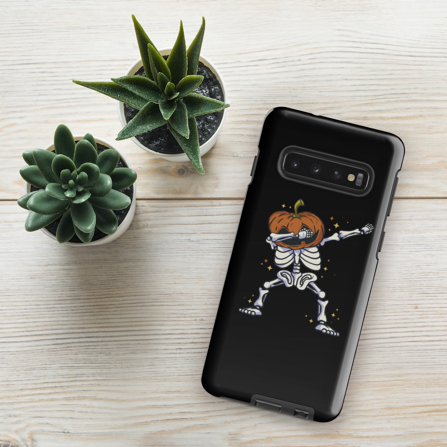 Pumpkin skeleton dab tough case for Samsung