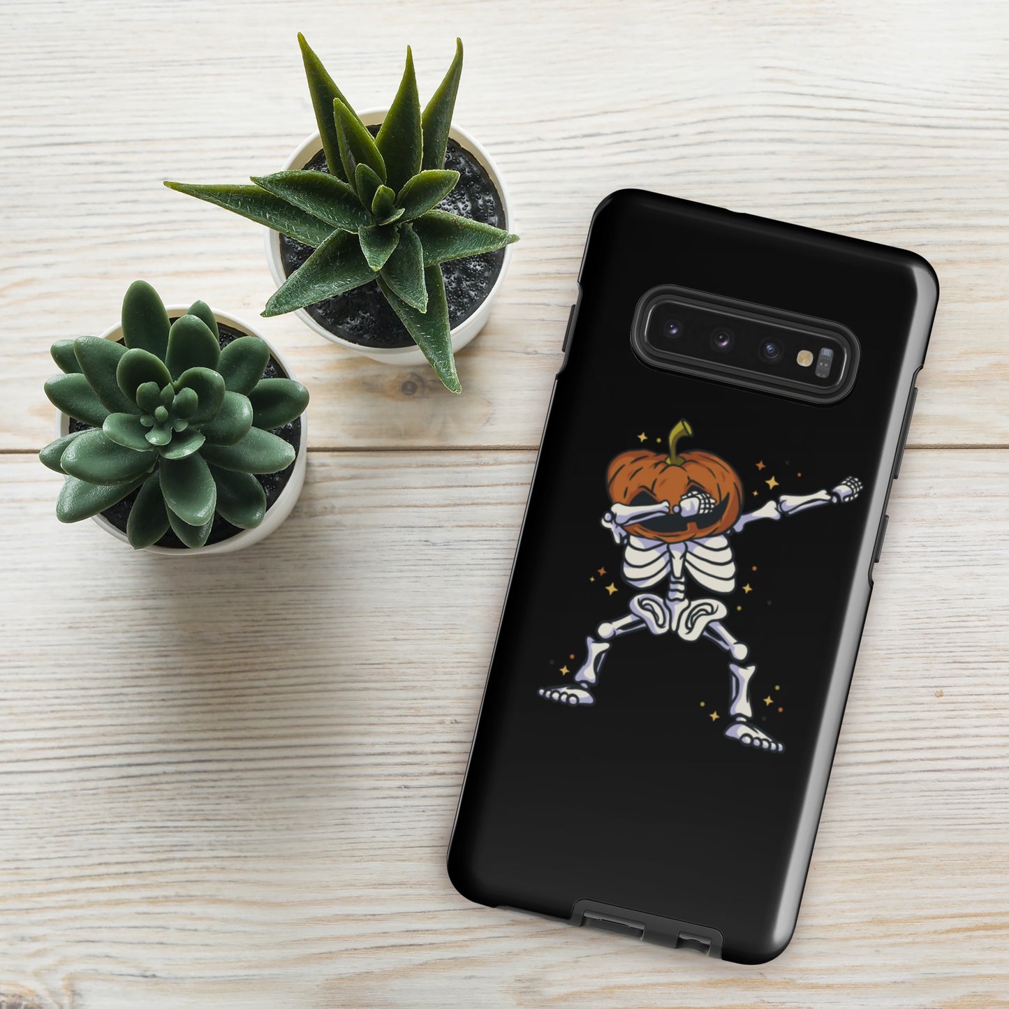 Pumpkin skeleton dab tough case for Samsung