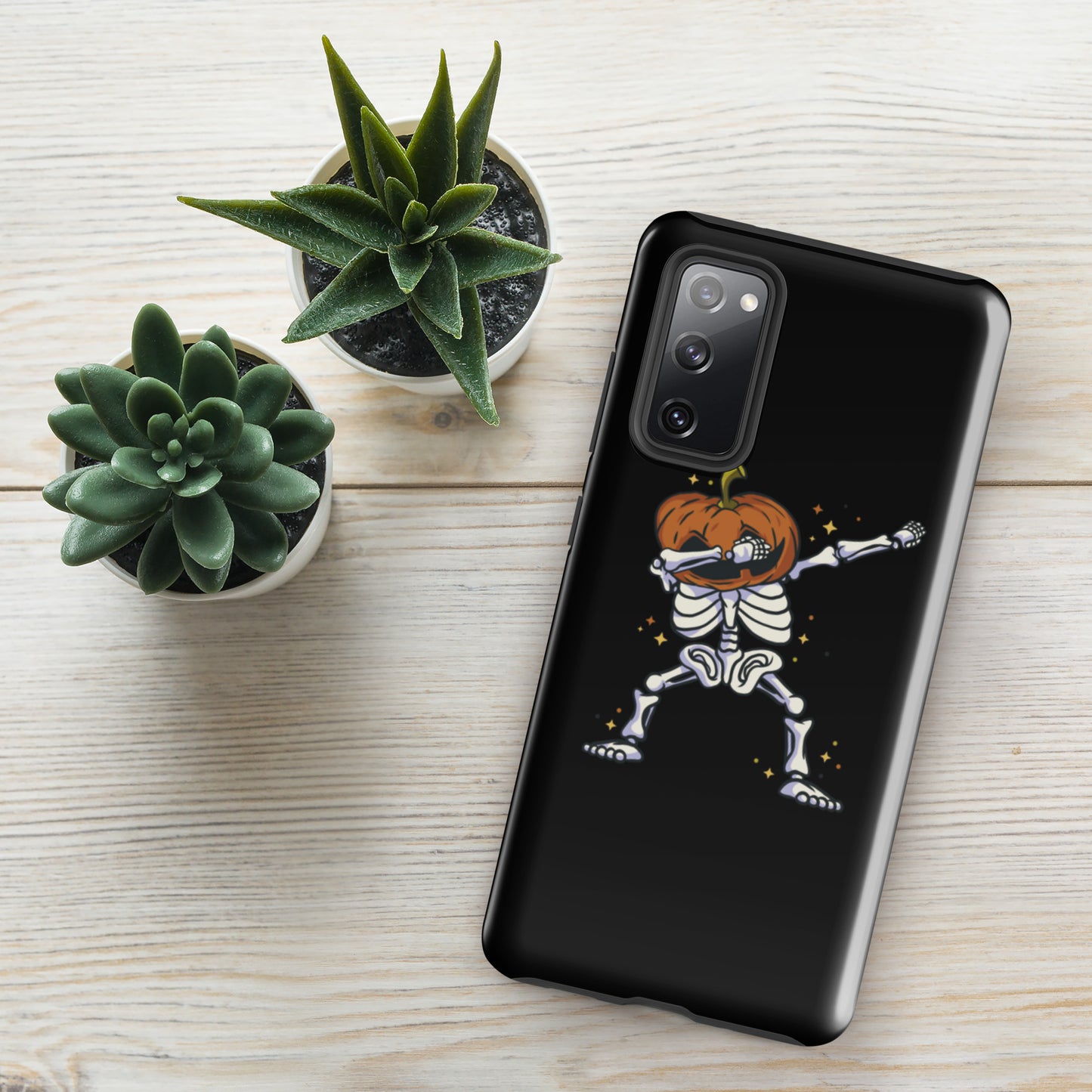 Pumpkin skeleton dab tough case for Samsung