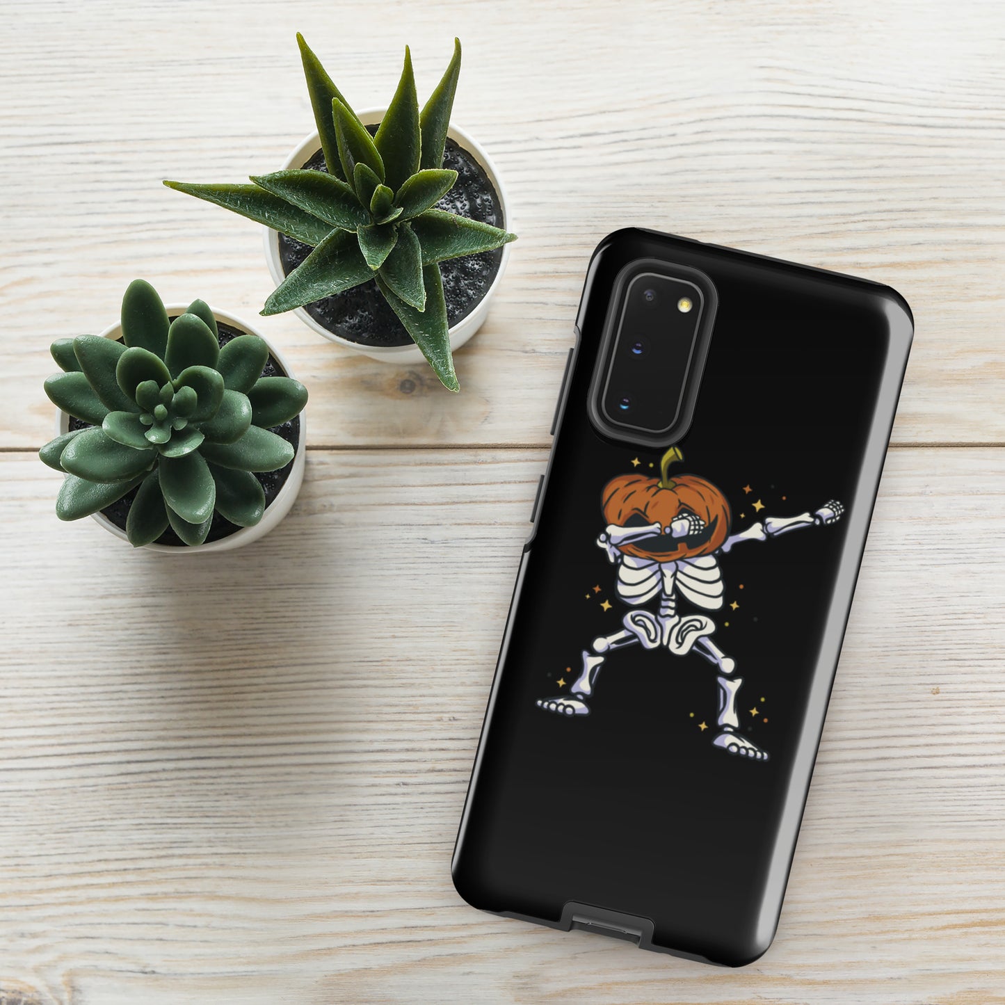 Pumpkin skeleton dab tough case for Samsung