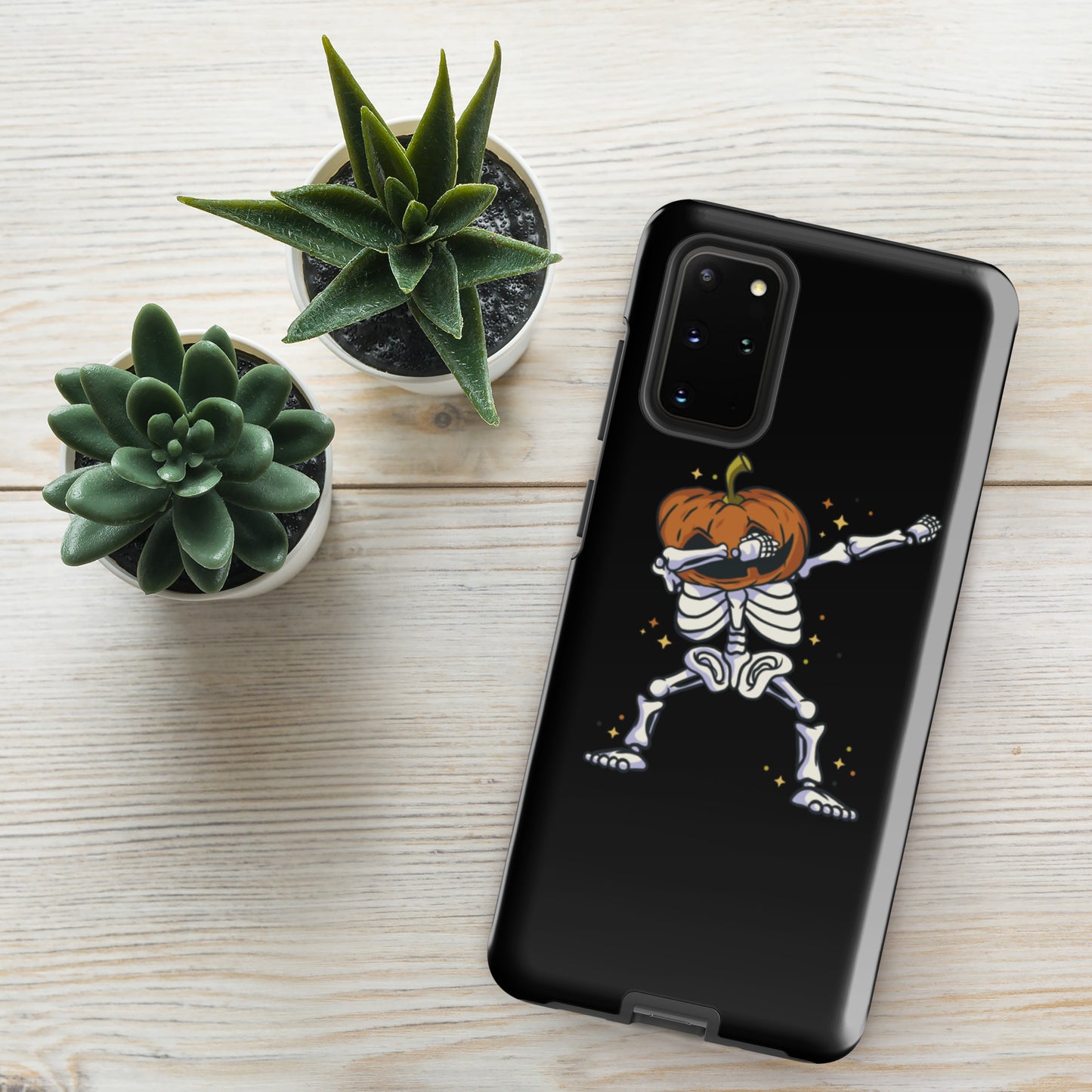 Pumpkin skeleton dab tough case for Samsung