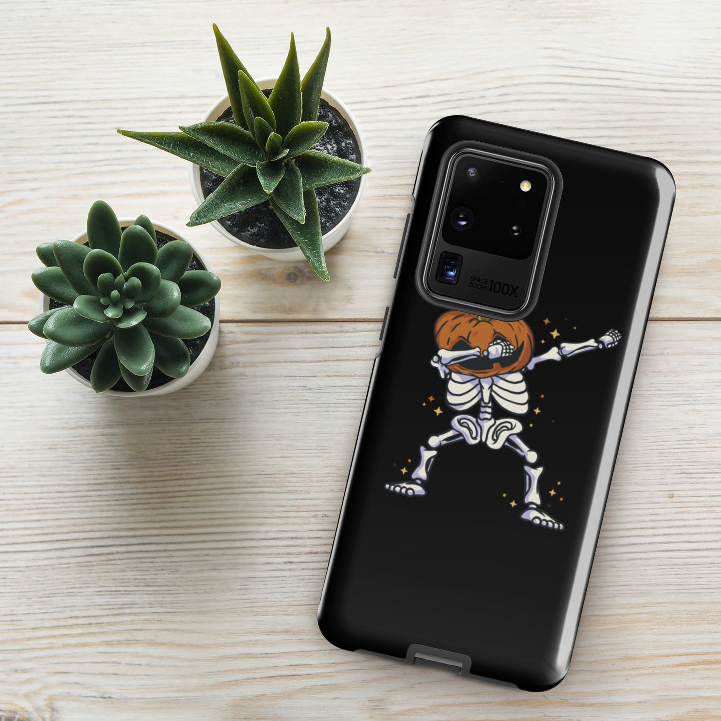 Pumpkin skeleton dab tough case for Samsung