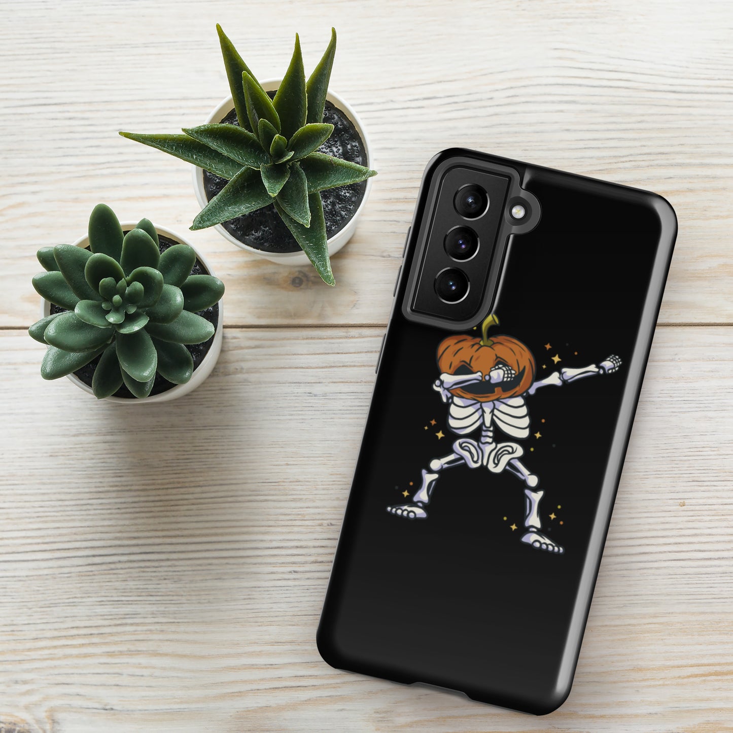 Pumpkin skeleton dab tough case for Samsung