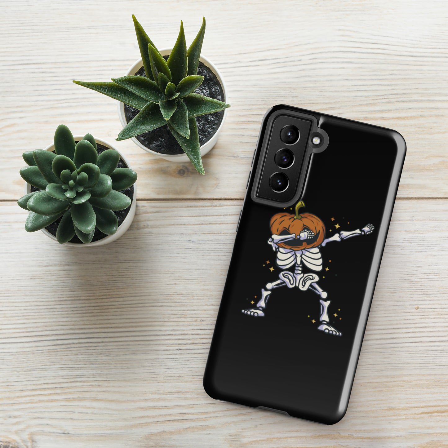 Pumpkin skeleton dab tough case for Samsung