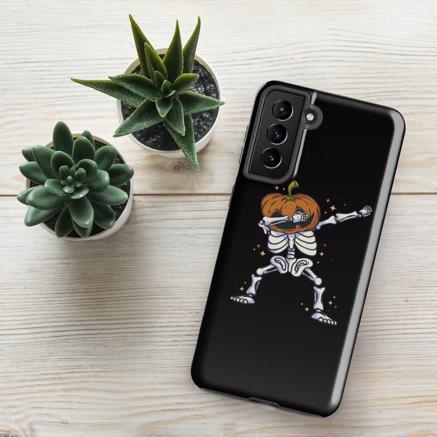 Pumpkin skeleton dab tough case for Samsung