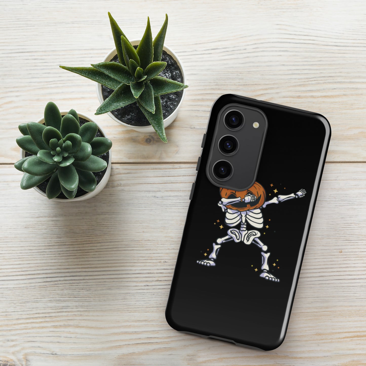 Pumpkin skeleton dab tough case for Samsung