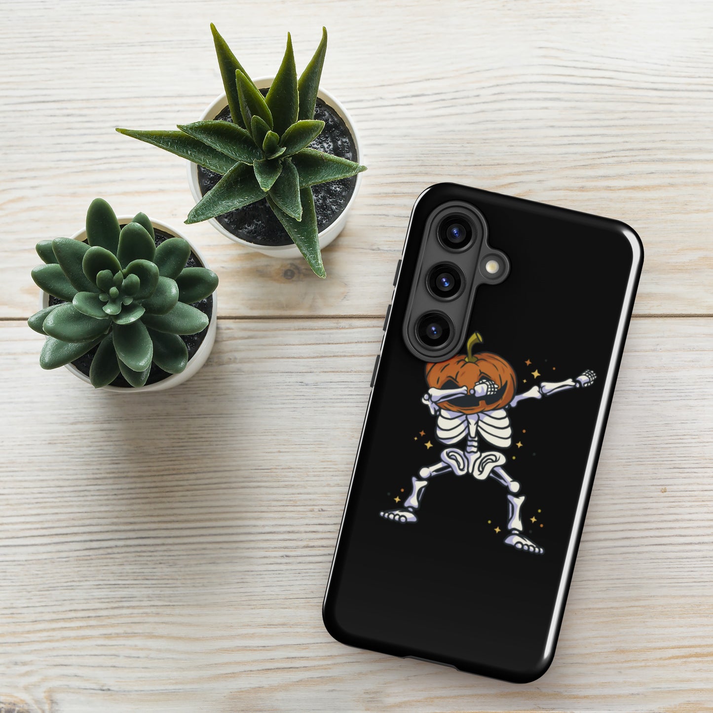 Pumpkin skeleton dab tough case for Samsung