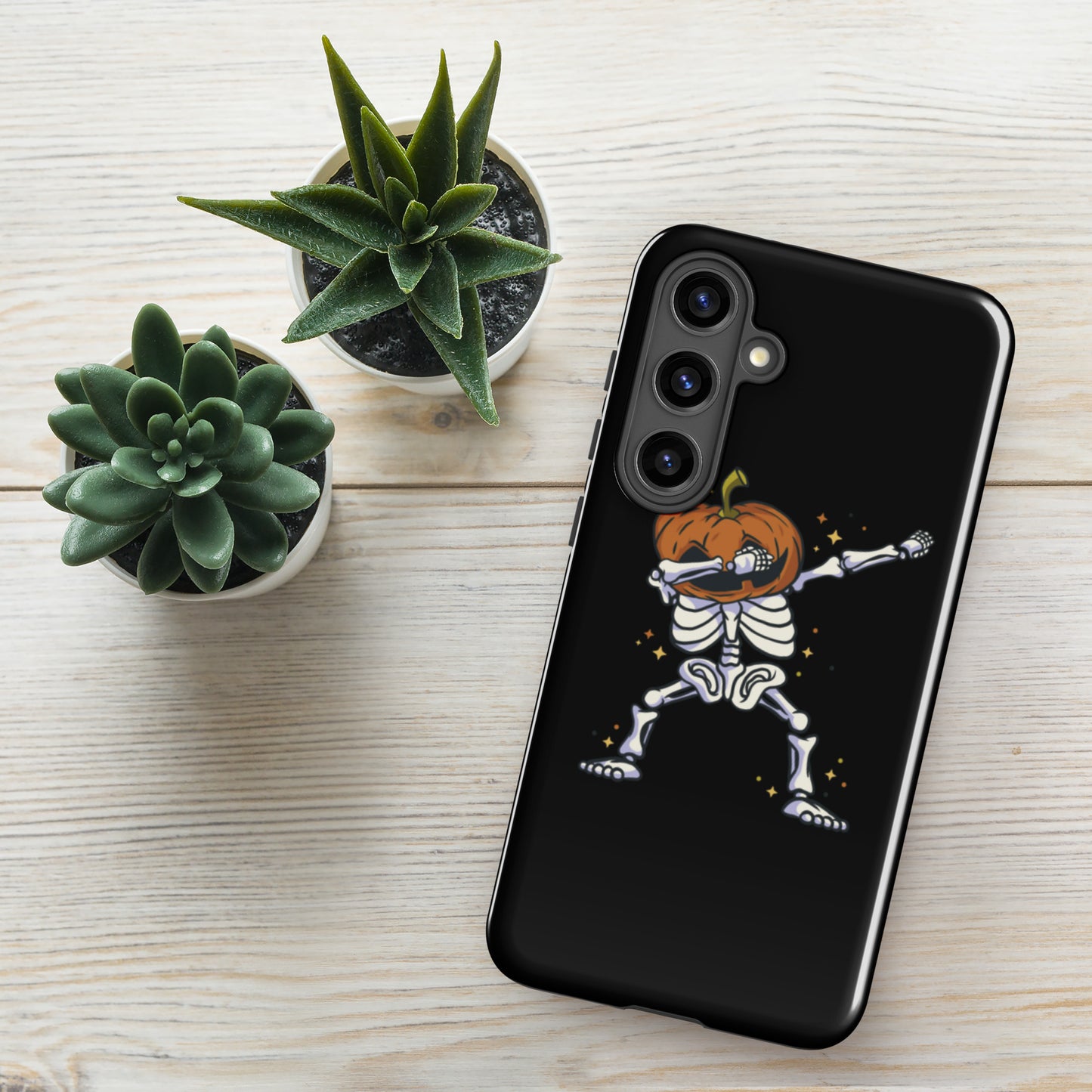 Pumpkin skeleton dab tough case for Samsung