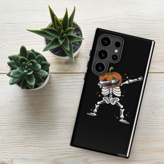 Pumpkin skeleton dab tough case for Samsung