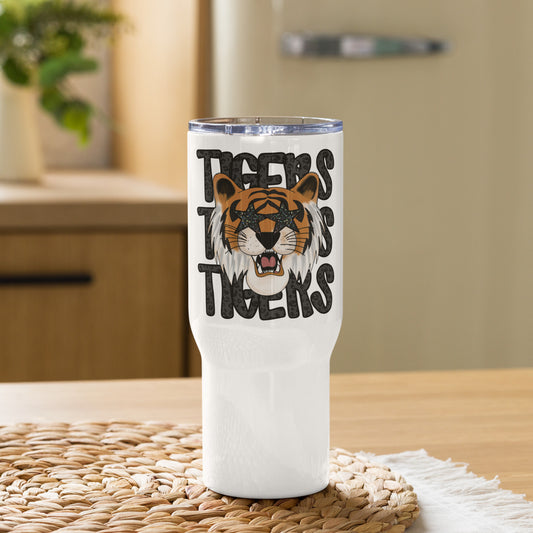 Tigers Black Leopard Travel mug with a handle