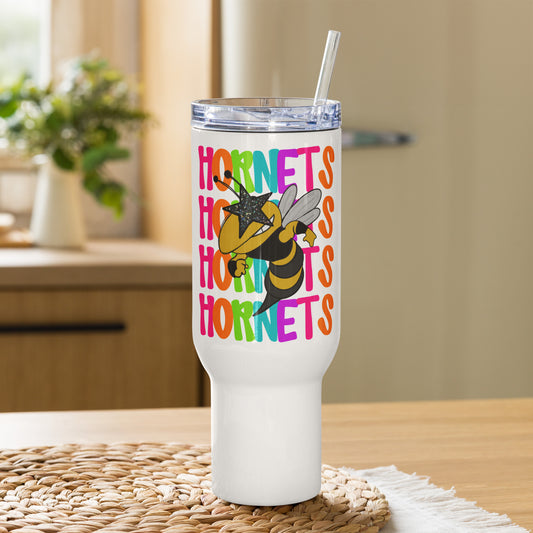 Neon Hornets Travel mug with a handle