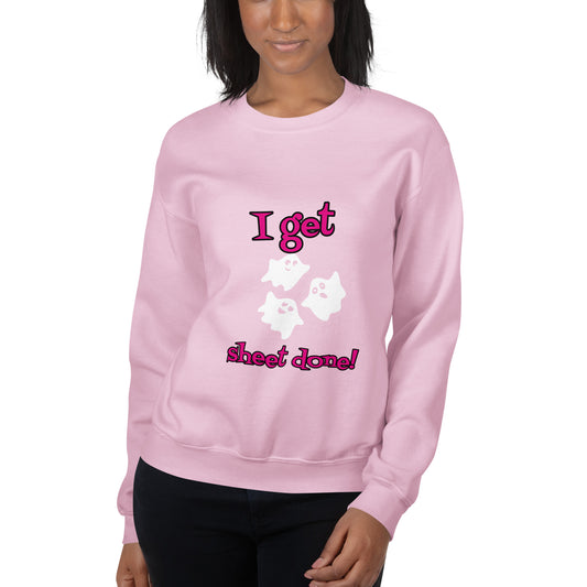 Pink Ghost Sheet Done Sweatshirt