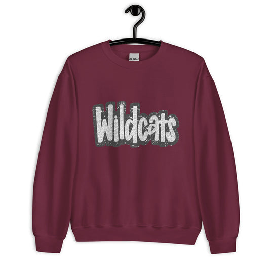 Wildcats Capital Sequin Look Unisex Sweatshirt