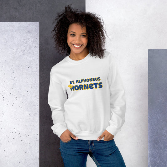 White tiny bow Hornets Sweatshirt