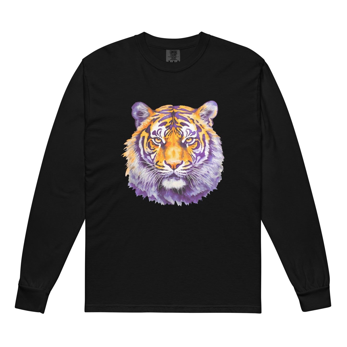 Tiger Face Comfort Colors Garment-dyed heavyweight long-sleeve shirt