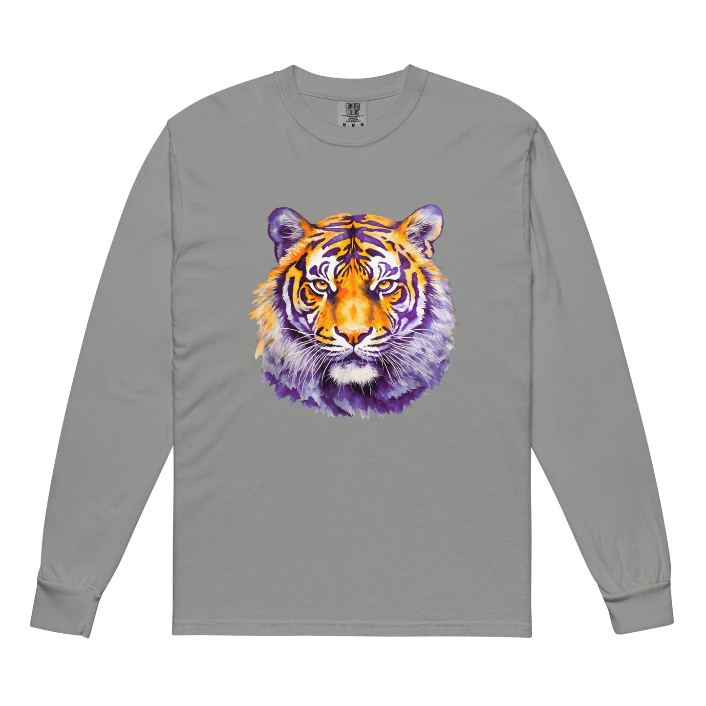 Tiger Face Comfort Colors Garment-dyed heavyweight long-sleeve shirt