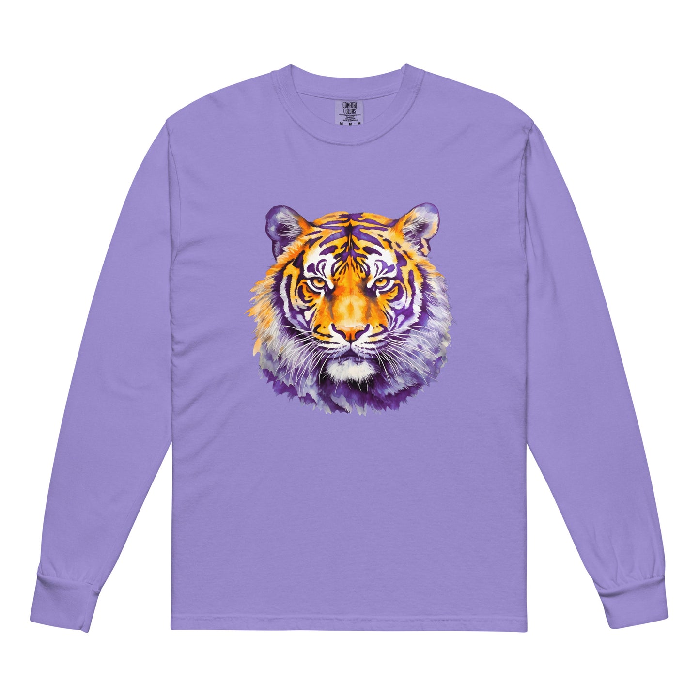 Tiger Face Comfort Colors Garment-dyed heavyweight long-sleeve shirt